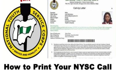 How to Print NYSC Call Up letter