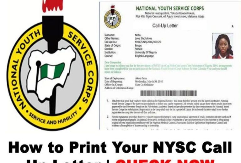 How to Print NYSC Call Up letter