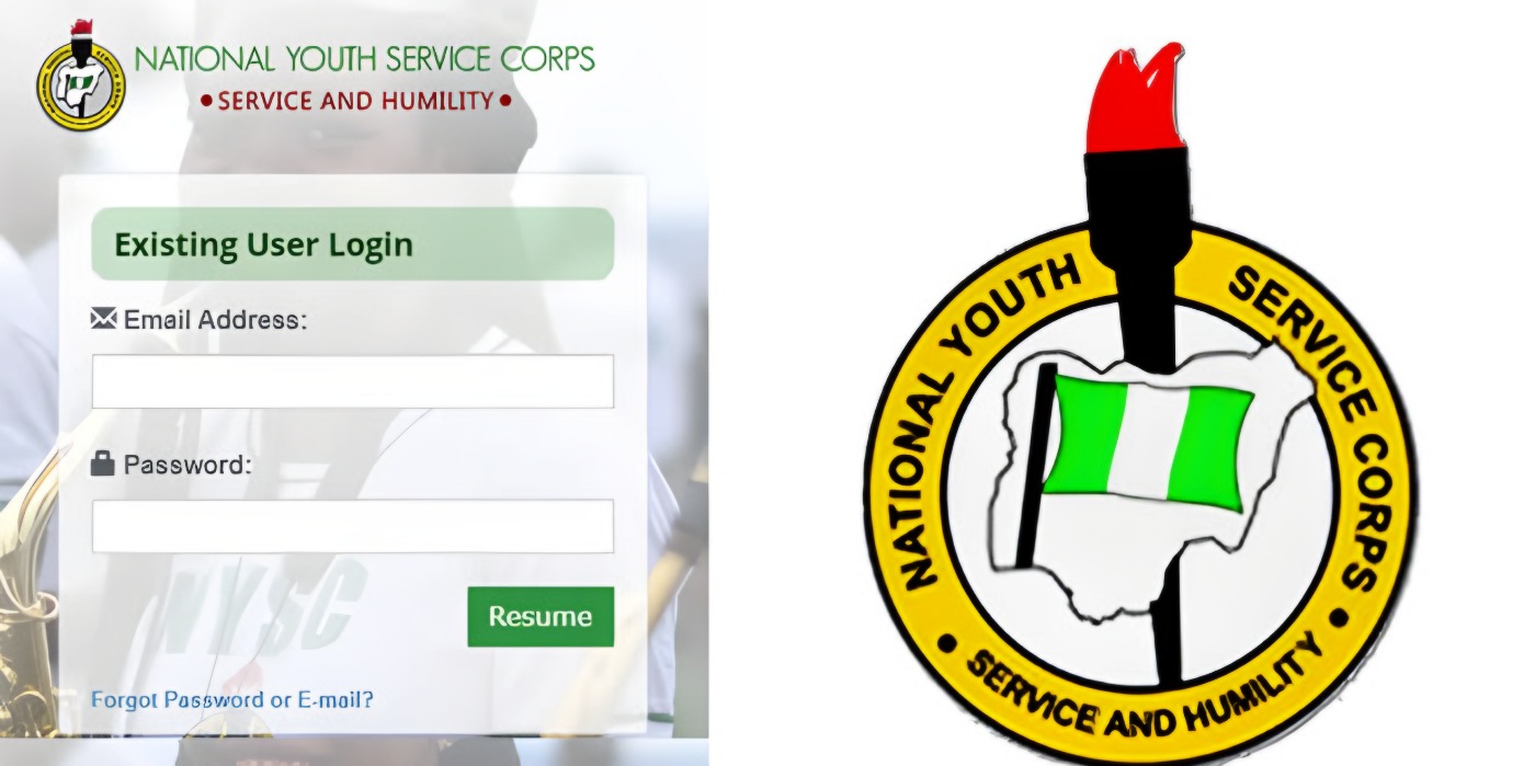 NYSC Portal Login Dashboard