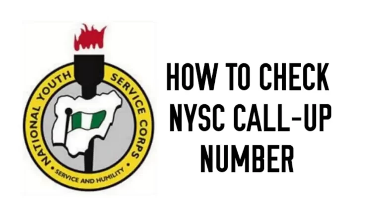 How to Get NYSC Call-Up Number