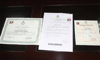 Sample of NYSC Discharge Certificate